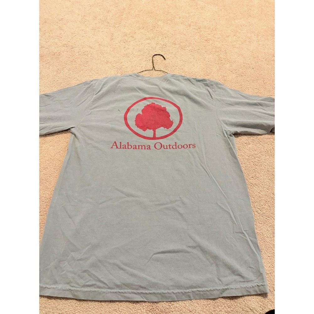 Comfort Colors Alabama Outdoors Pocket T-Shirt Mens Medium Gray Heavyweight